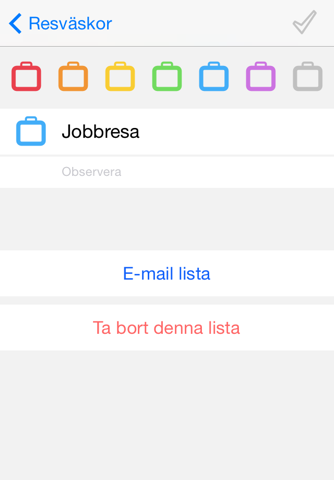 Suitcase things checklist screenshot 4