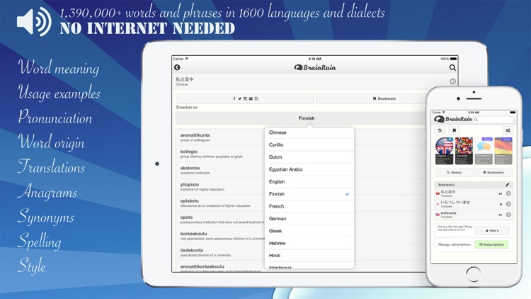 BrainRain multilingual dictionaries & thesaurus Offline screenshot-3