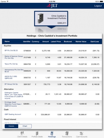 JLT IM Investor Portal screenshot 3