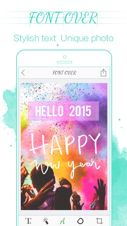 Font Over: Label text on photo