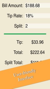 Calculate Tip - Easy Restaurant Gratuity Calculator Free screenshot