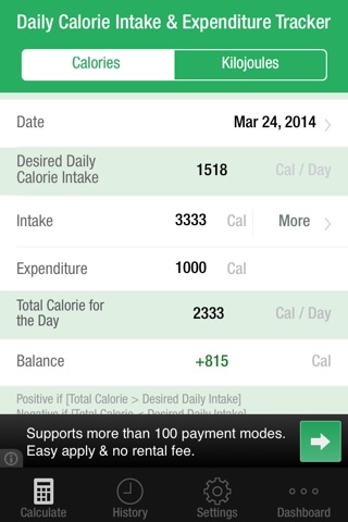 Weight Calorie Watch screenshot 4