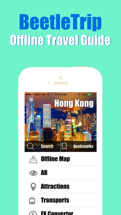 Hong Kong travel guide and offline city map - Beetletrip Augmented Reality Metro Train and Walks