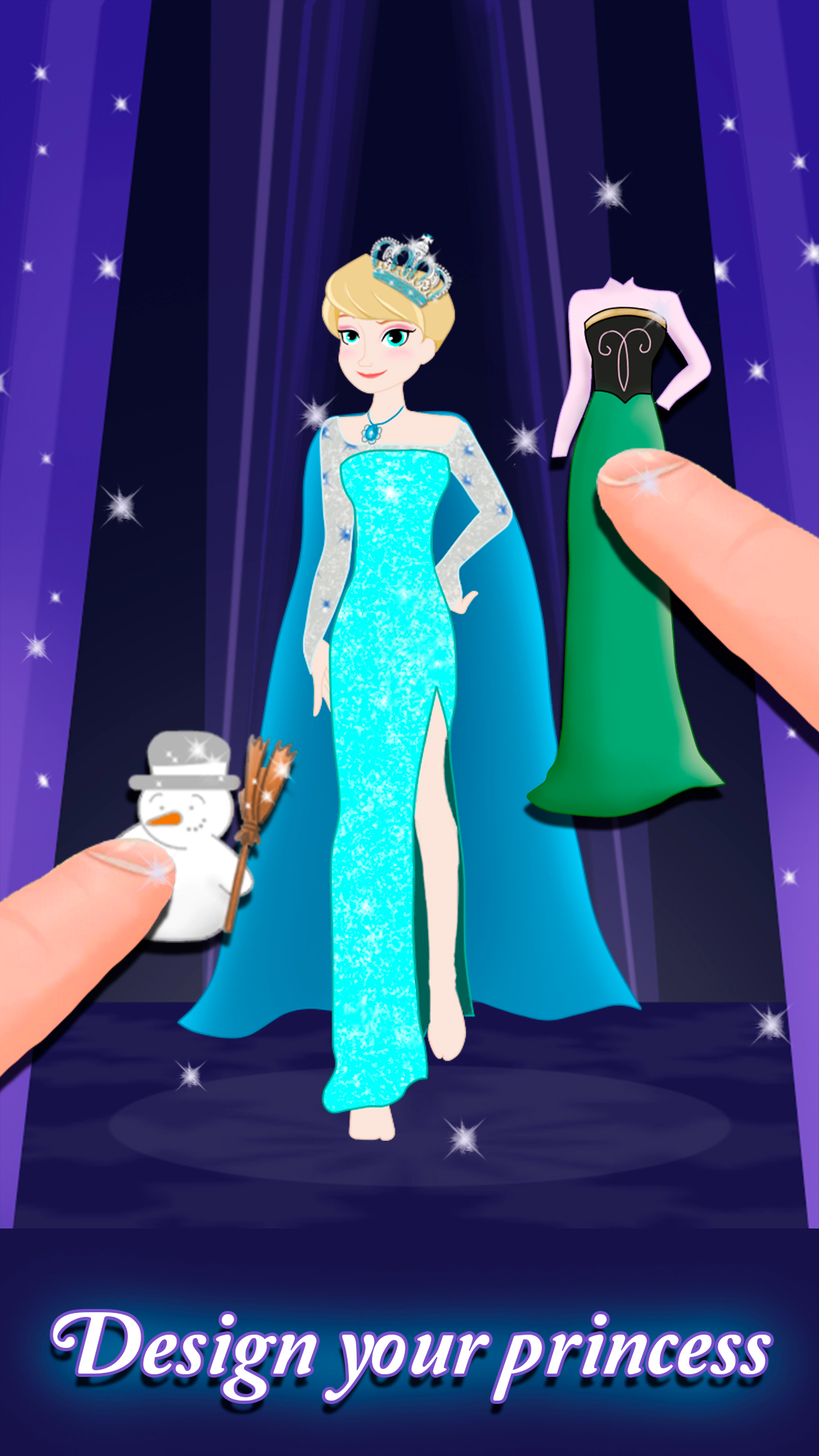 Princess Frozen Dress up and makeover beauty salon for girls