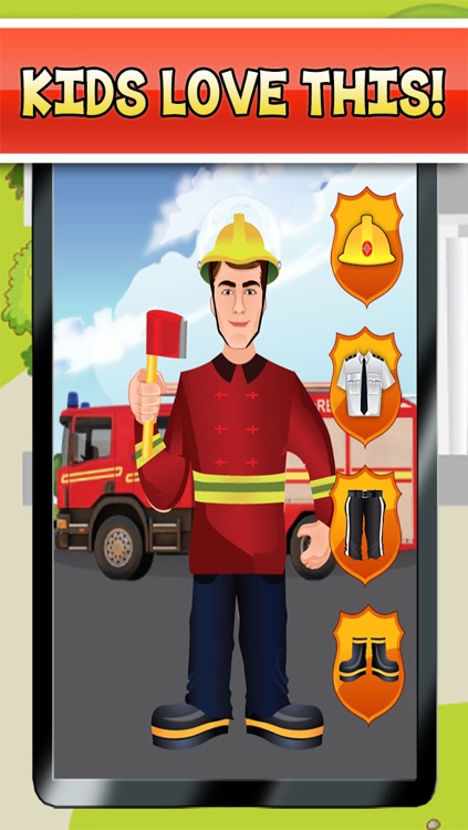 Fireman Costume and Police Uniform Dress Up - Firefighter In Firehouse Maker Game Free