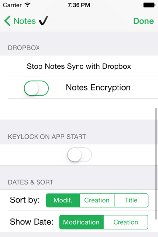 Note-taking NoteCrab - Notes Sync with Dropbox, Attachments, Lock Password, Encrypt Notes screenshot 4