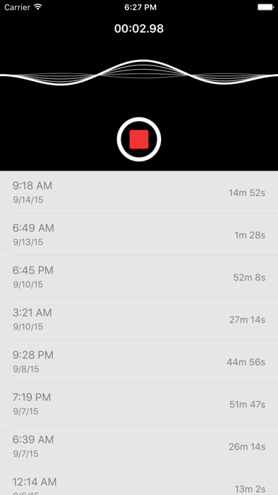 Screenshot #1 pour Voice Memos for Apple Watch