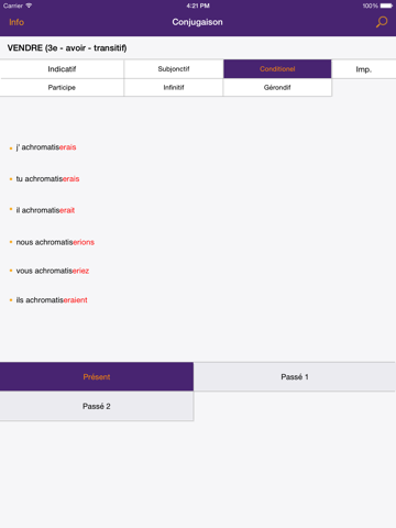 Screenshot #6 pour Conjugaisons des verbes - l'App des profs gratuite et complète