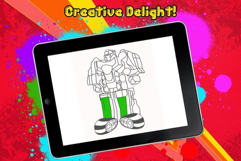 Color robot - child coloring and paint book screenshot 4