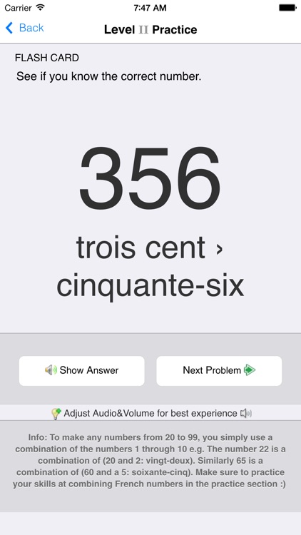 French Numbers, Fast! (for trips to France) screenshot-3