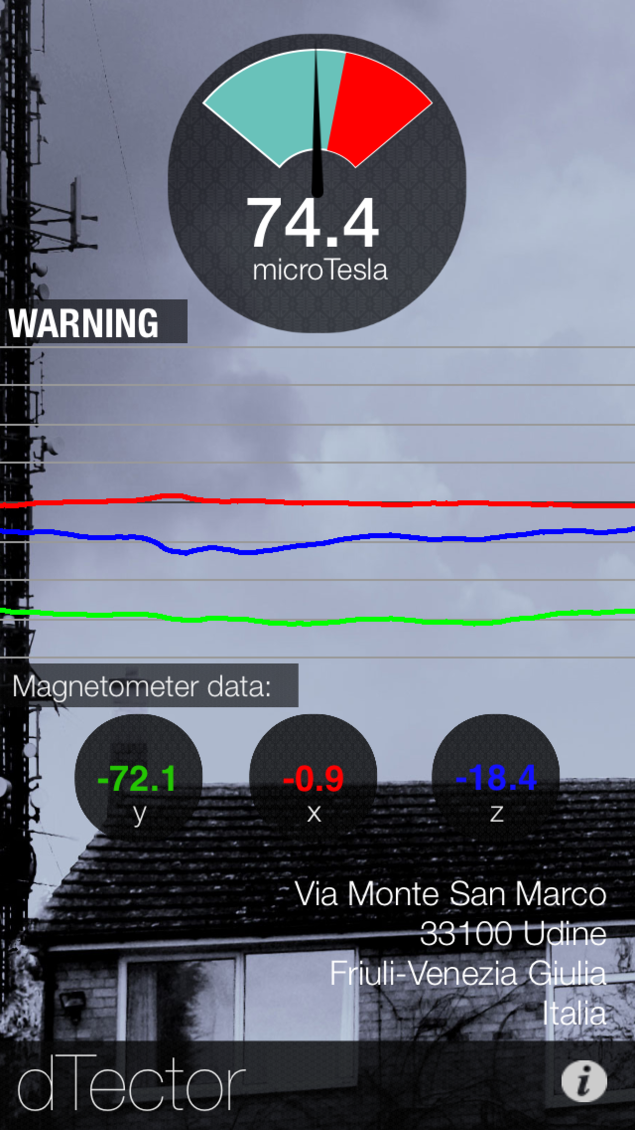 dTector PRO - Metal Detector and EMF level meter