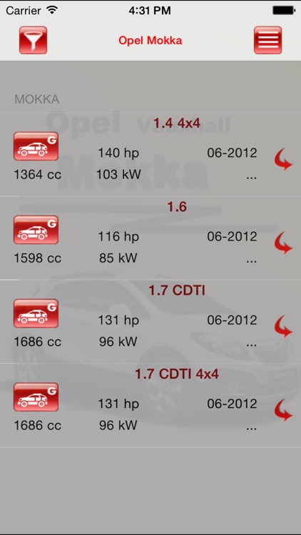 Autoparts Opel Mokka