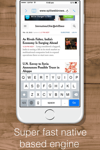 Split Web Browser Free: Fast Multitasking and Full Screen Multiple Tab Browsing for iPhone and iPad screenshot 3