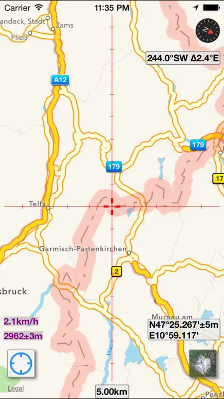 MapTool - GPS、コンパス、標高、スピード、UTM、MGRS screenshot 2 of 3
