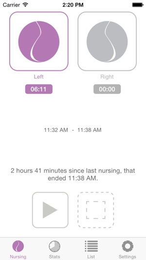 Baby nursing tracker - Amme