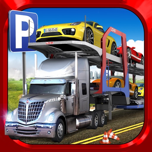 Car Transport Truck Parking Simulator - Real Show-Room Driving Test Sim Racing Games