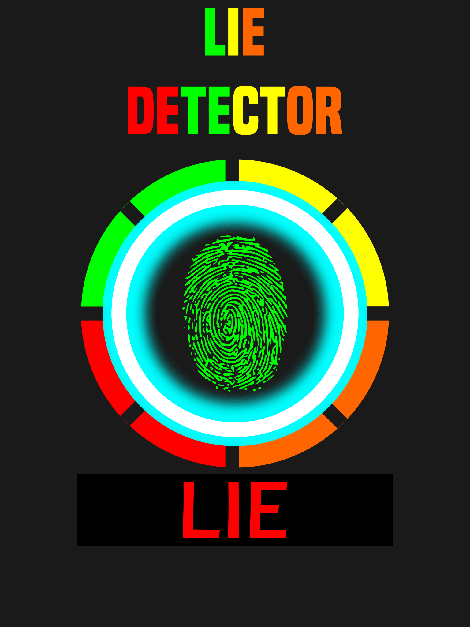 Lie Detector Fingerprint Truth or Lying Touch Test Scanner HD +