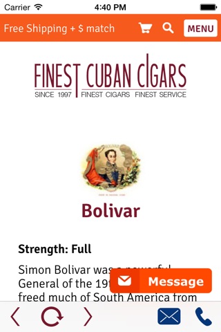 Finest Cuban Cigars - Premium finest Cuban cigars at best quality and genuine Havanas screenshot 4