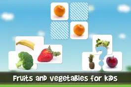 Game screenshot Fruits and vegetables flashcards quiz and matching game for toddlers and kids in English mod apk