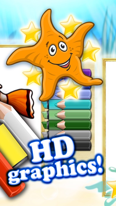 Screenshot #2 pour Livres à colorier pour les bambins HD - Colorier animaux marins et les poissons