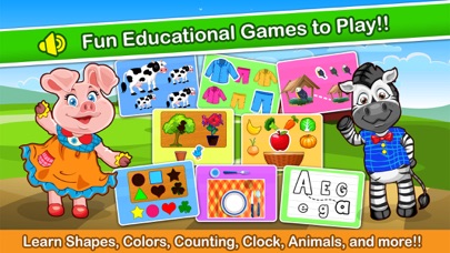 Screenshot #1 pour Kids Zoo Puzzle Learning Games - my endless pre-school & alphabet home play games for toddlers