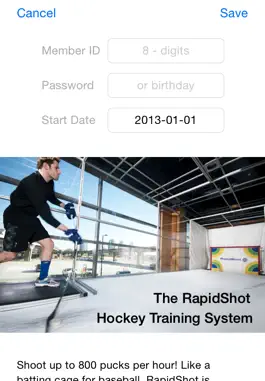 Game screenshot RapidShot Hockey Training Day Report apk