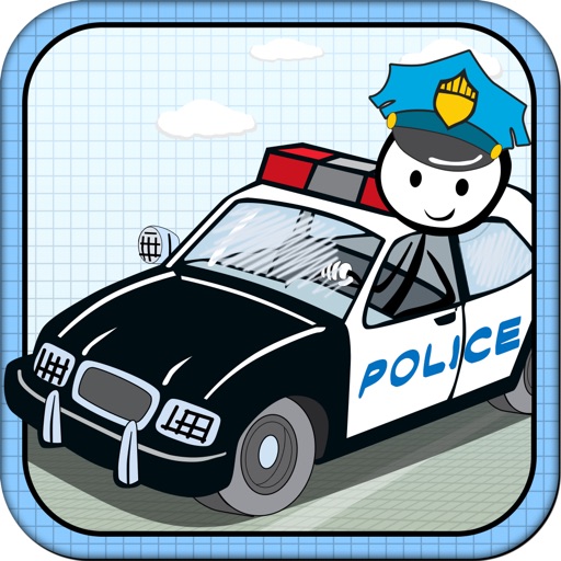 `Stickman Police Car Crime Chase Race: The Doodle Chase Racing Free by Top Crazy Games icon