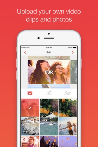 Wordeo: Upload & edit videos to create & share e-cards with your friends screenshot 3