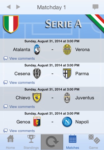 Serie A Live 2014-2015 screenshot 3