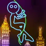 Neon City Swing-ing: Super-fly Glow-ing Rag-Doll with a Rope App Support