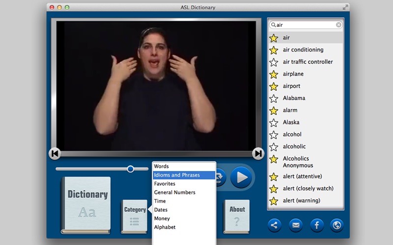 asl dictionary american sign language iphone screenshot 2