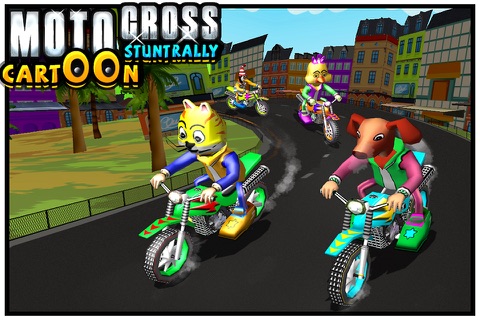 MotoCross Cartoon Stunt Rally screenshot 4