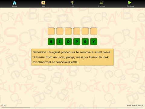 Screenshot #6 pour Med Term Scramble