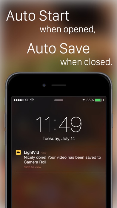 Screenshot #2 pour LightVid - Capture Videos with Much Less Space