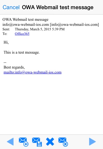 OWA Webmail screenshot 2