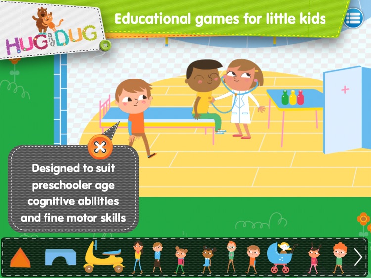 DayCare Explorer - HugDug kindergarten and nursery activity game for little kids. screenshot-3