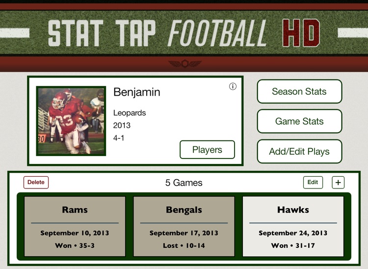 Stat Tap Football HD