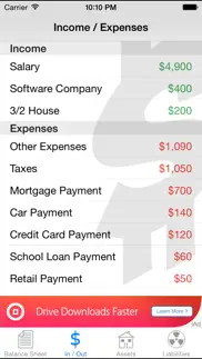 cashflow balance sheet iphone screenshot 3