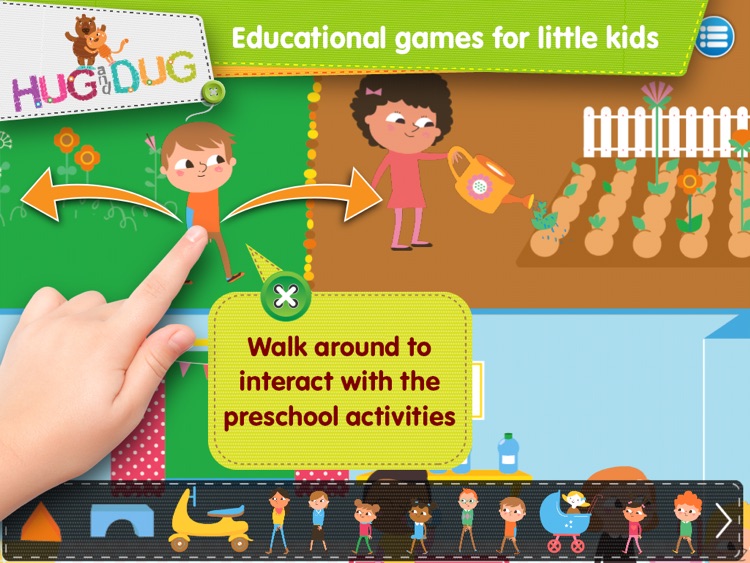 DayCare Explorer - HugDug kindergarten and nursery activity game for little kids.