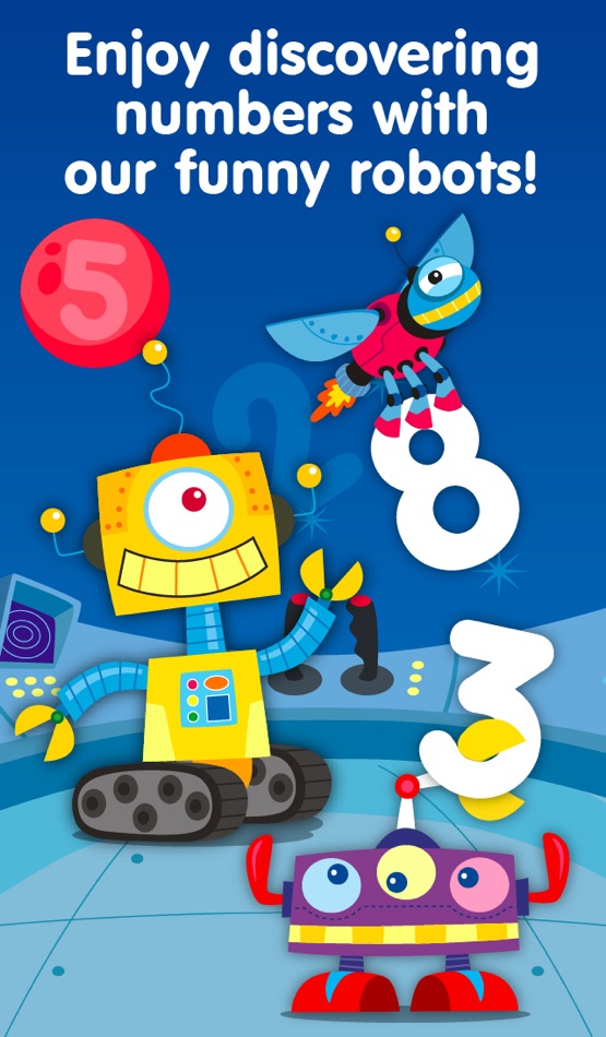 Robots & Numbers - games to learn numbers and practice counting, sums & basic maths for kids and toddlers (Premium) - 1.1 - (iOS)