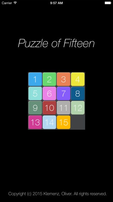Puzzle of 15 screenshot 1