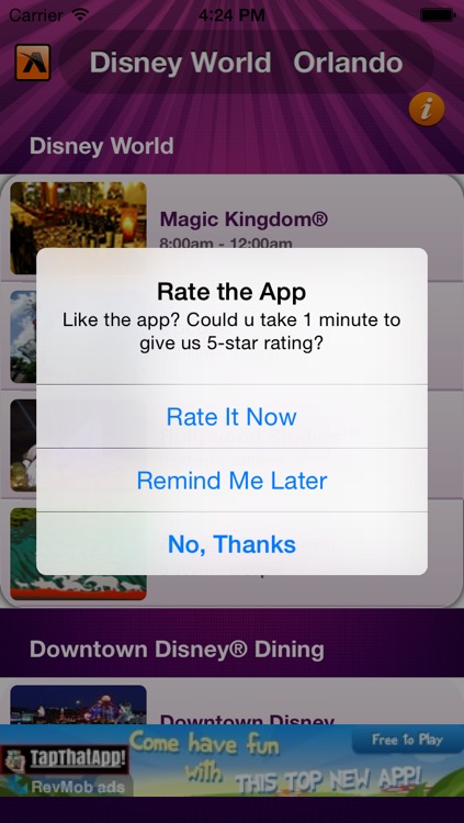 Wait Time For Disney Orlando by apptasmic.com
