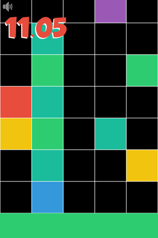 Don't tap any black tile! Touch the lowest colored tile only! Reach the target as soon as possible. screenshot 4