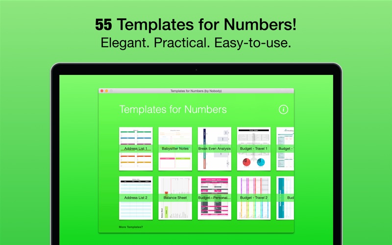 Screenshot #1 pour Templates for Numbers (by Nobody)