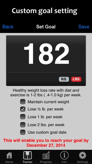 weight and body fat tracker