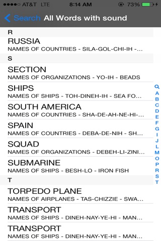 Navajo Code Talkers Language screenshot 4