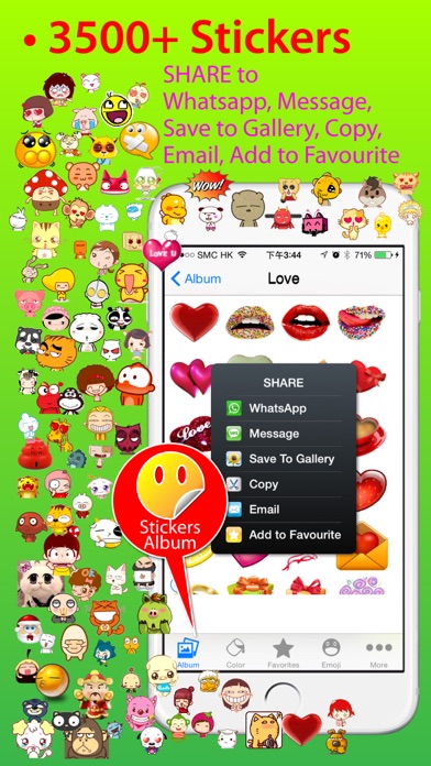 Stickers Pro for iOS8 +Emoji Keyboard & Emoji Artのおすすめ画像2