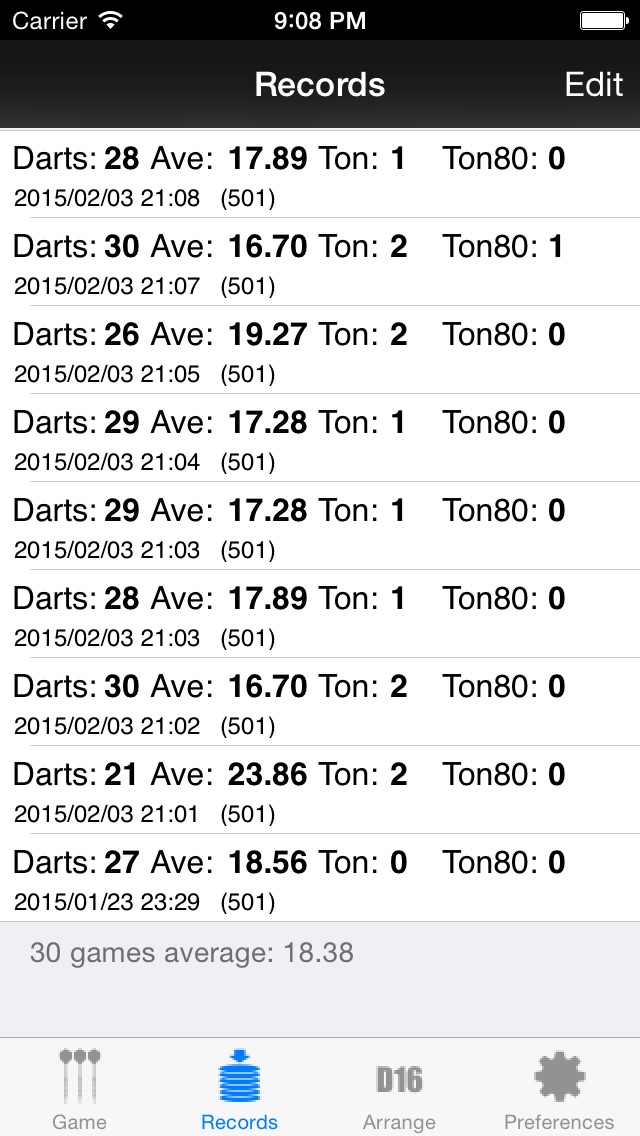 Hard darts scorerのスクリーンショット2 Hard darts scorerのスクリーンショット2