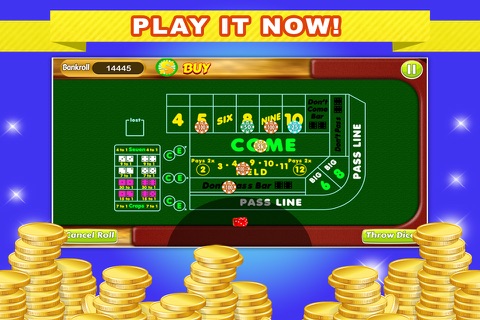 Classic Craps Table PRO - Random Dice Roller with Real Odds screenshot 3