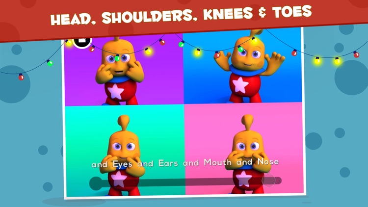 Heads, Shoulders, Knees & Toes - TopIQ Sing Along Rhyme for Children in Preschool to Kindergarten HD screenshot-0
